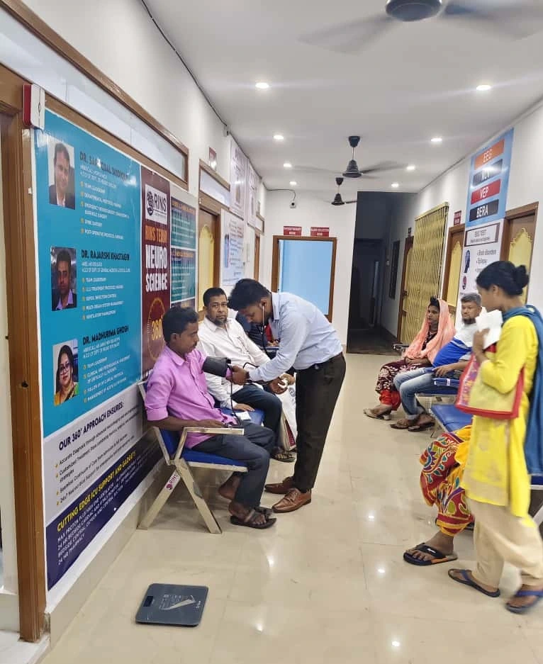 Clinical consultation and patient care at RINS Basirhat